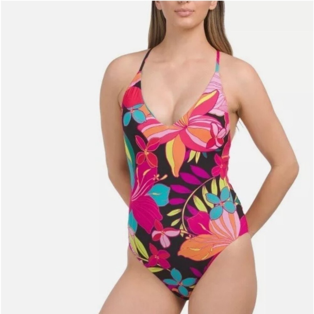 NWT TRINA TURK SOLAR One Piece Strappy/Convertible Back Swimsuit - Picture 9 of 11
